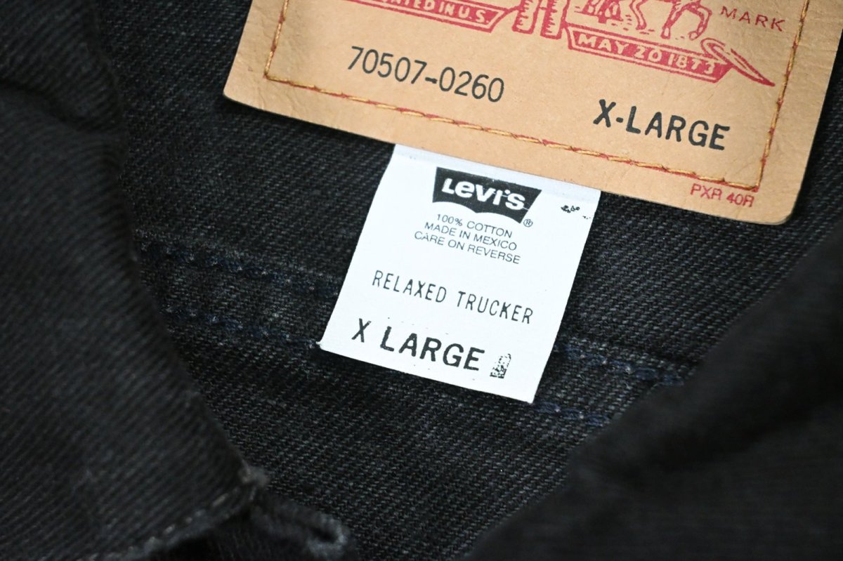 画像6: 02' Deadstock Levi's 70507-0260 Denim Jacket Black (6)
