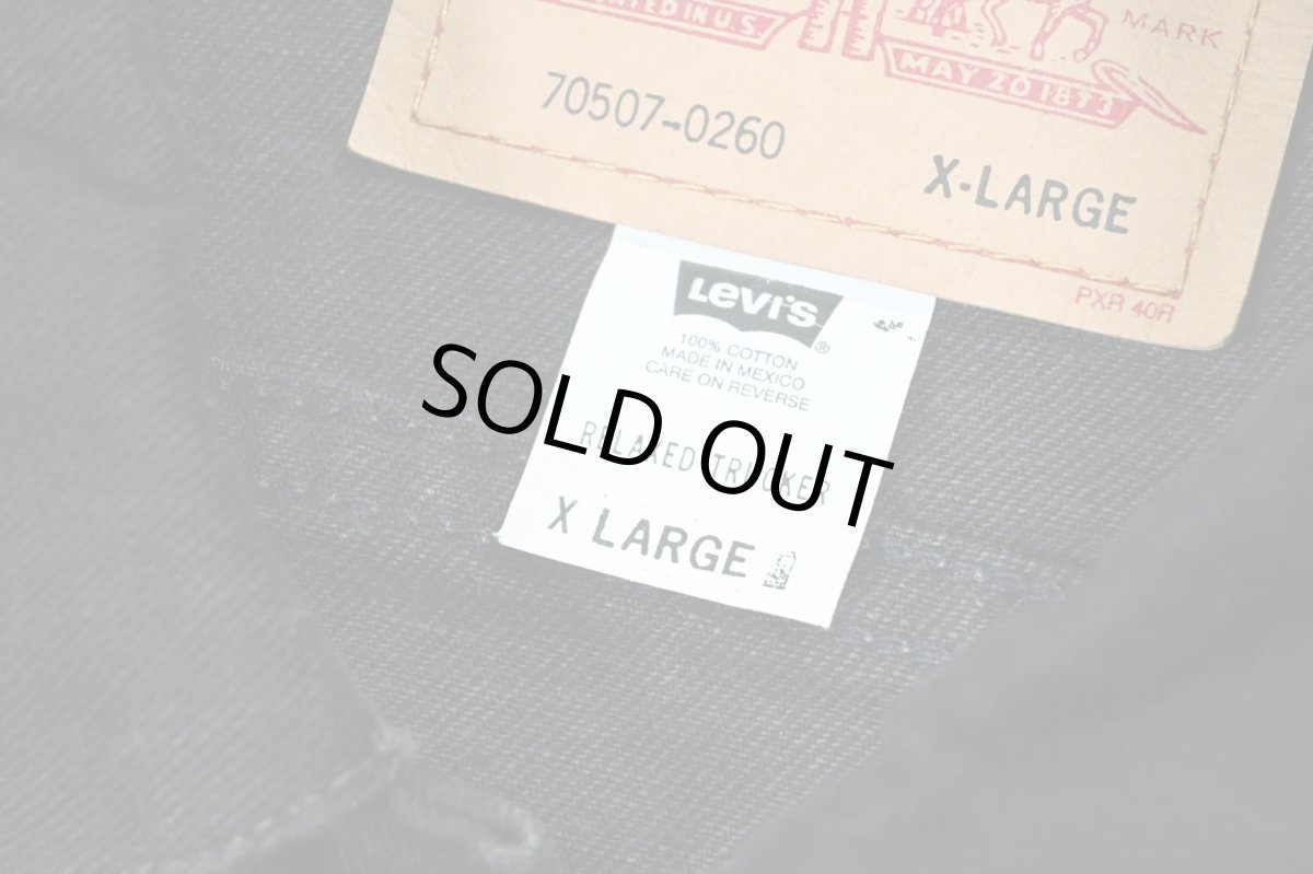 画像6: 02' Deadstock Levi's 70507-0260 Denim Jacket Black (6)