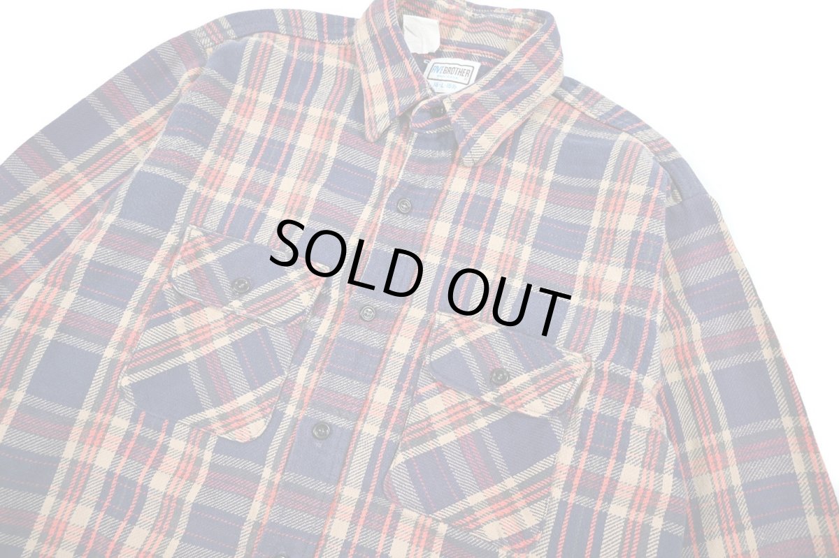 画像2: Used Five Brothers Heavy Flannel Shirt made in USA (2)