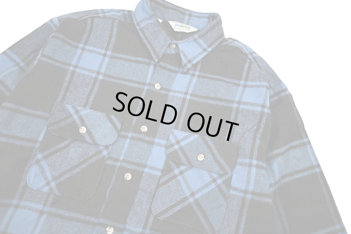 画像2: Deadstock Five Brothers Heavy Flannel Shirt made in USA (2)