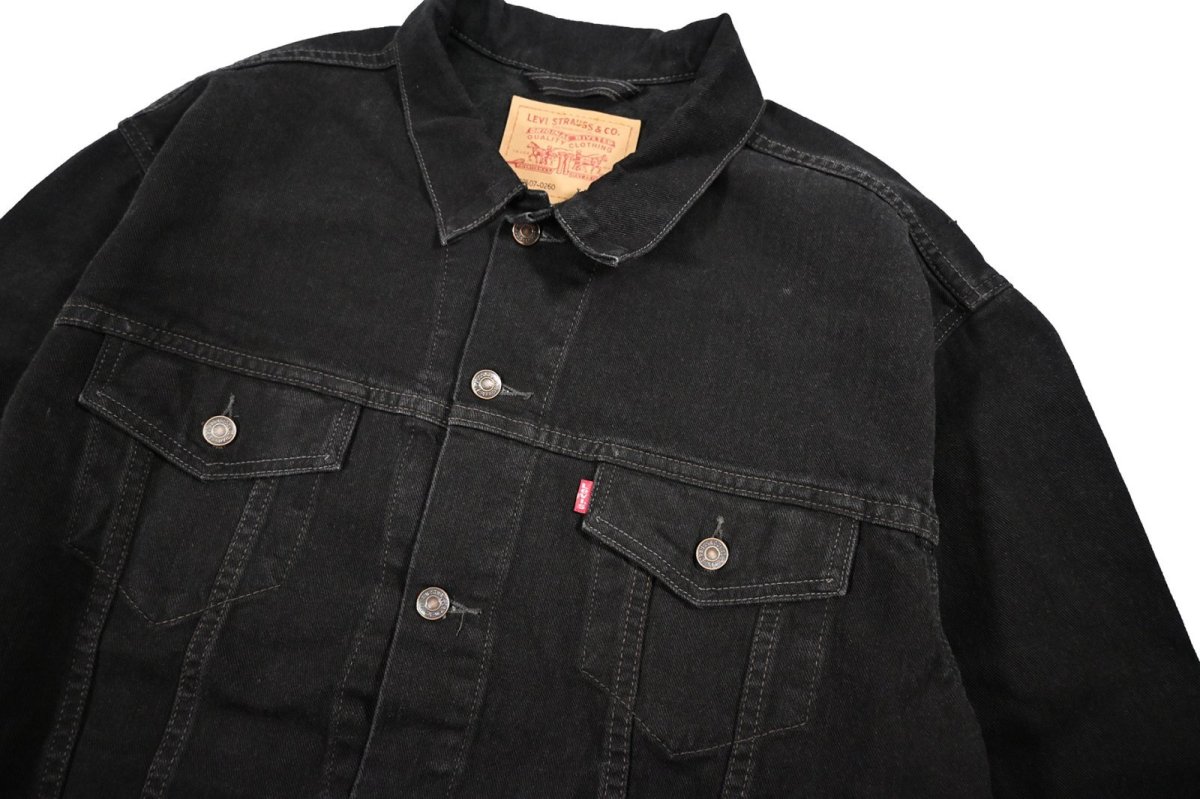 画像3: 02' Deadstock Levi's 70507-0260 Denim Jacket Black (3)