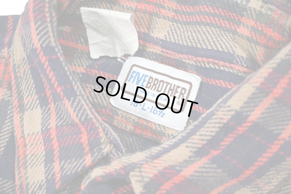 画像4: Used Five Brothers Heavy Flannel Shirt made in USA (4)
