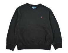 画像1: Used Polo Ralph Lauren Sweat Shirt Black ラルフローレン (1)