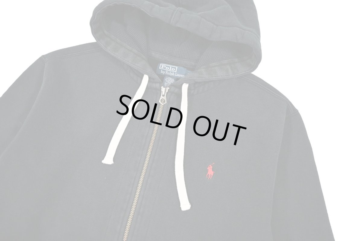 画像2: Used Polo Ralph Lauren Full Zip Sweat Hoodie Black ラルフローレン (2)