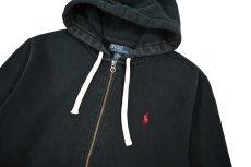 画像2: Used Polo Ralph Lauren Full Zip Sweat Hoodie Black ラルフローレン (2)