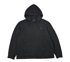 画像1: Used Polo Ralph Lauren Pullover Sweat Hoodie Black ラルフローレン (1)