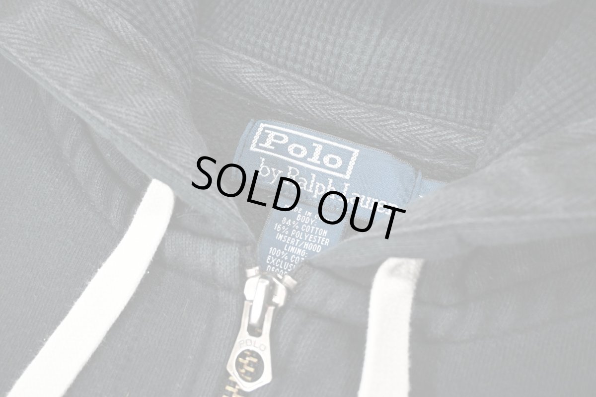 画像4: Used Polo Ralph Lauren Full Zip Sweat Hoodie Black ラルフローレン (4)
