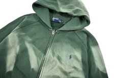 画像3: Used Polo Ralph Lauren Full Zip Sweat Hoodie Fade Green ラルフローレン (3)