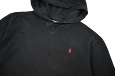 画像2: Used Polo Ralph Lauren Pullover Sweat Hoodie Black ラルフローレン (2)