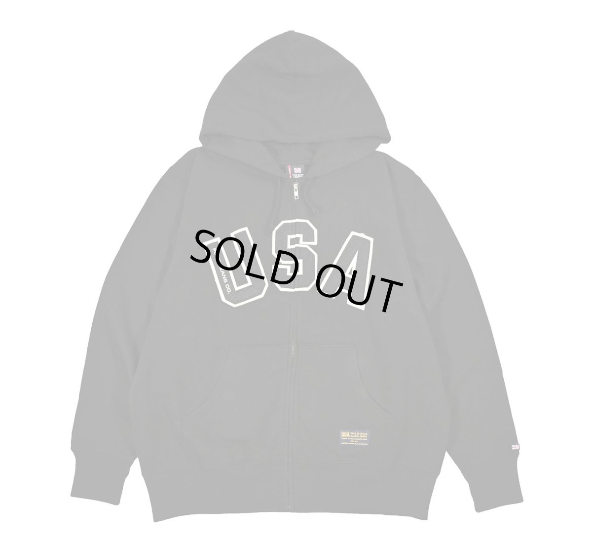 画像1: Deadstock Polo Jeans Co. Full Zip Sweat Hoodie Black ラルフローレン (1)