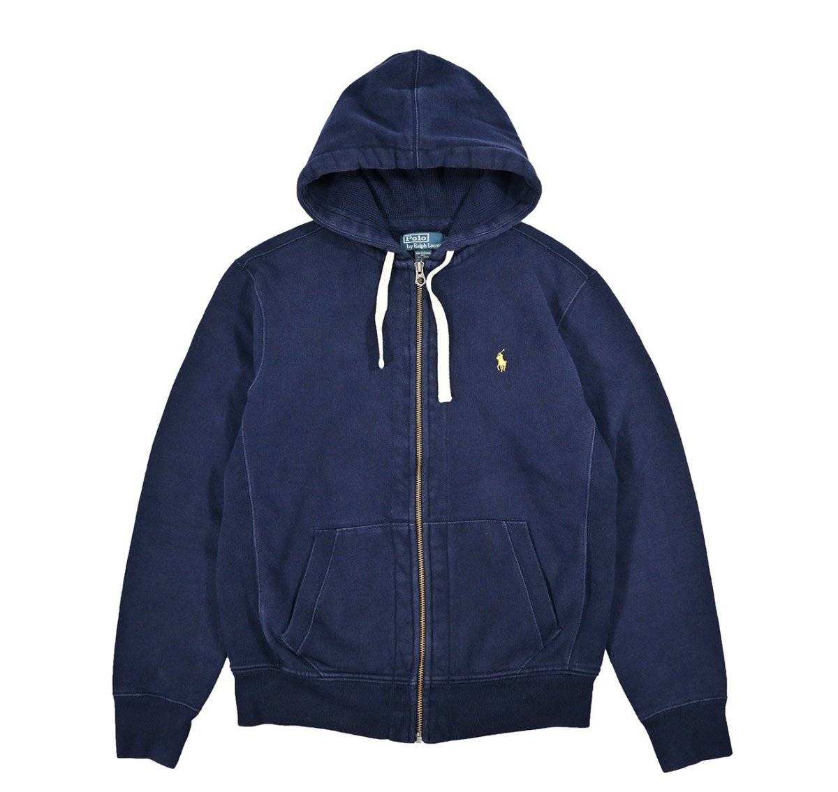 画像1: Used Polo Ralph Lauren Full Zip Sweat Hoodie Navy ラルフローレン (1)