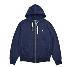 画像1: Used Polo Ralph Lauren Full Zip Sweat Hoodie Navy ラルフローレン (1)