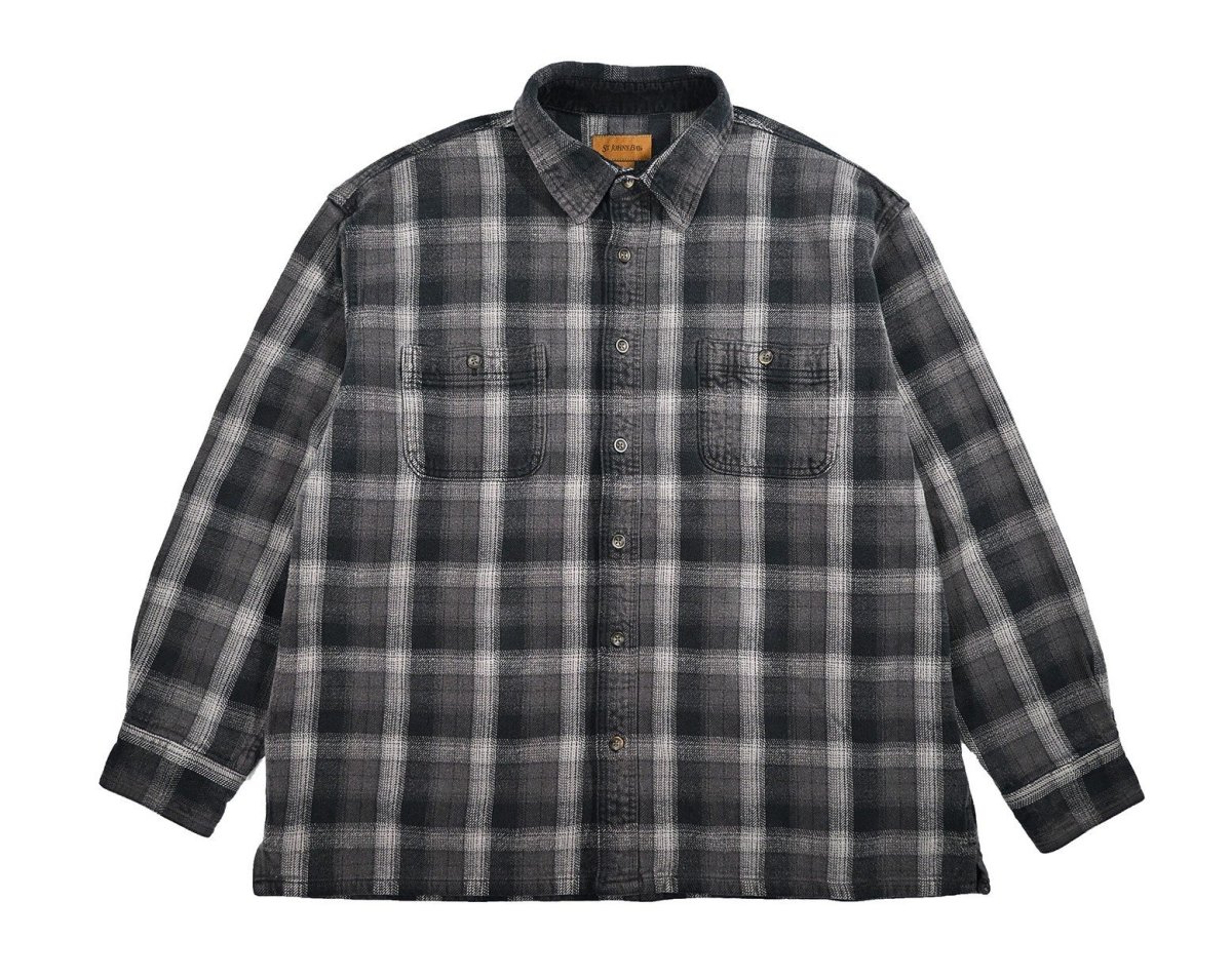 画像1: Used St John's Bay Heavy Flannel Box Shirt (1)