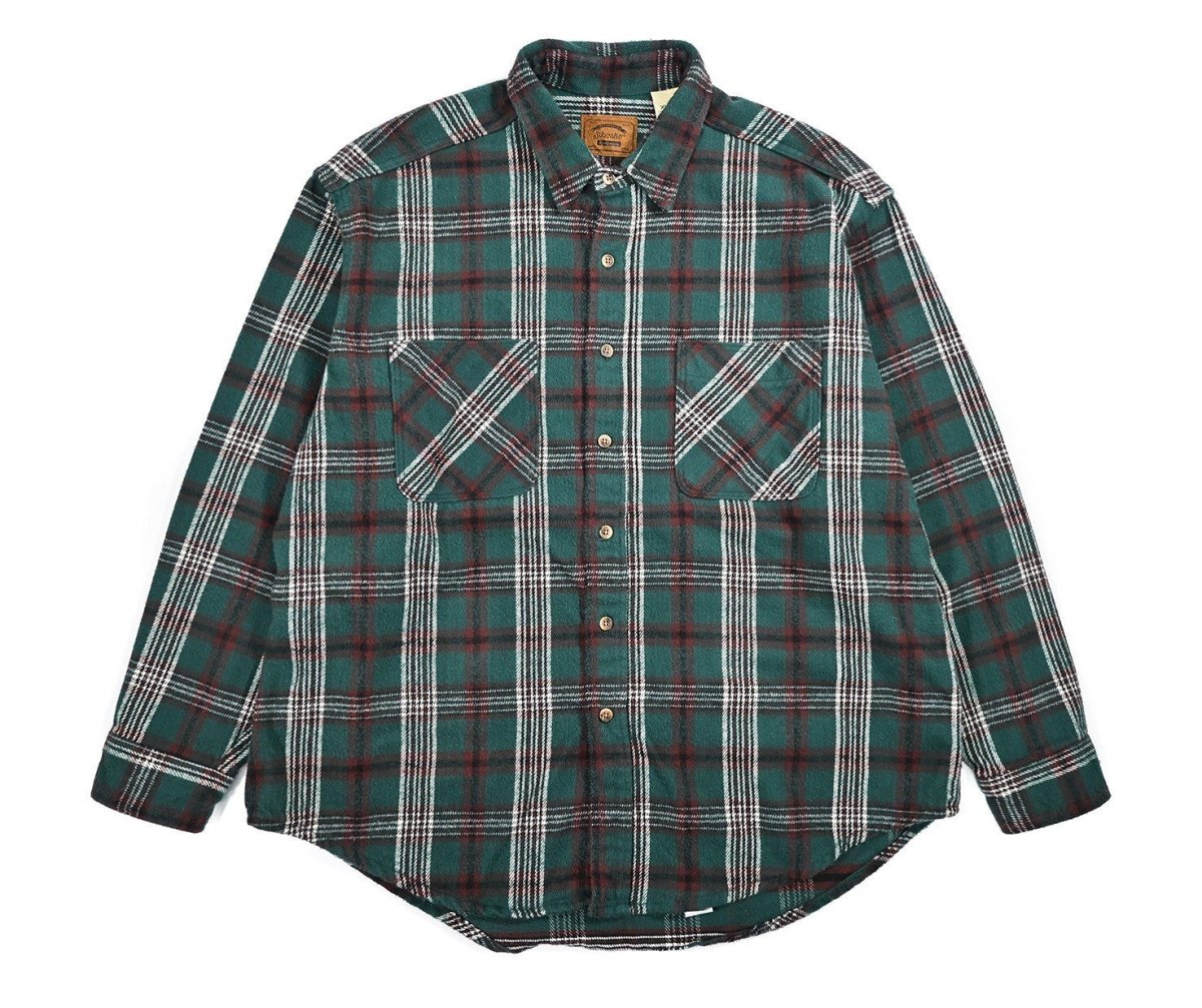 画像1: Used St John's Bay Heavy Flannel Shirt made in USA (1)