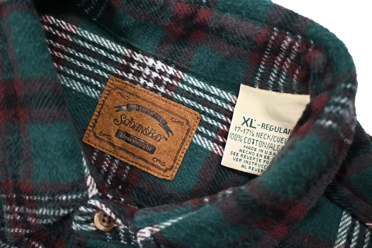 画像4: Used St John's Bay Heavy Flannel Shirt made in USA (4)