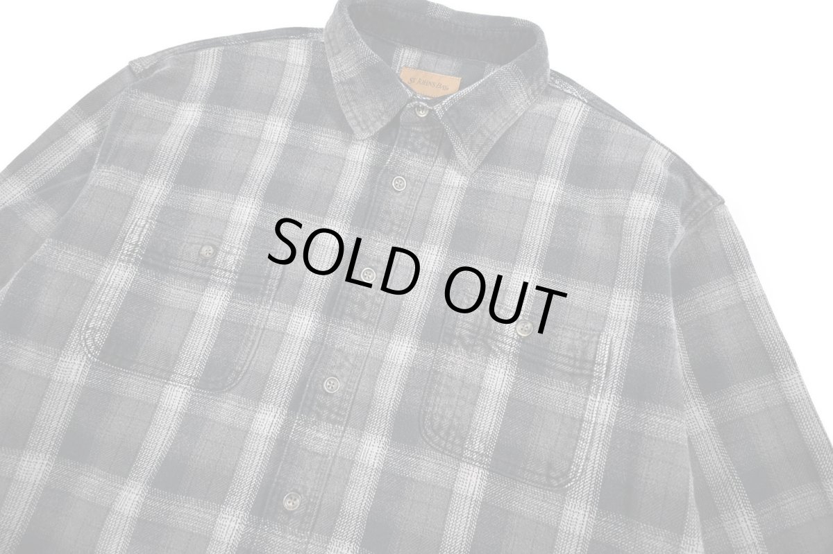 画像2: Used St John's Bay Heavy Flannel Box Shirt (2)
