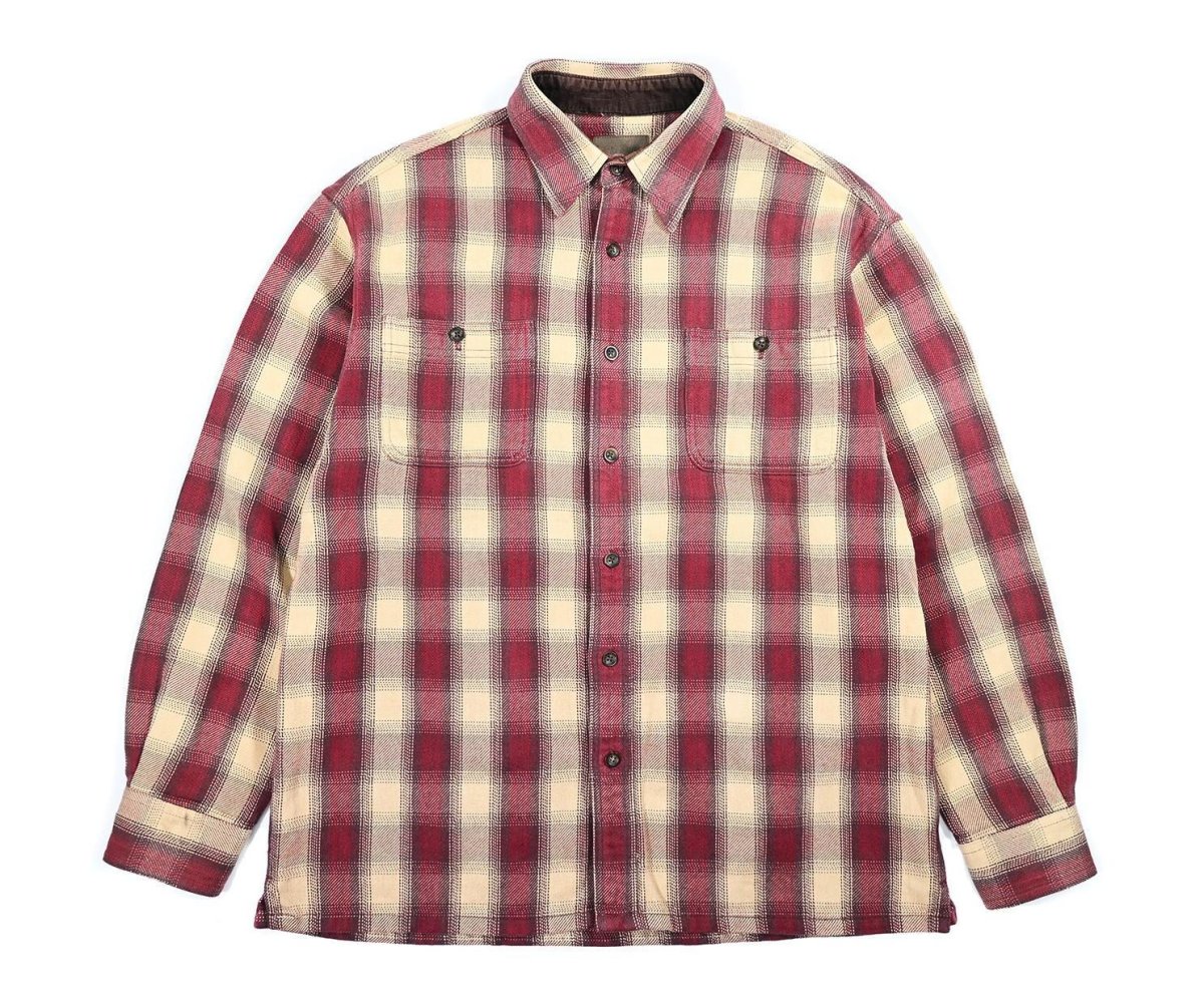 画像1: Used St John's Bay Heavy Flannel Box Shirt (1)