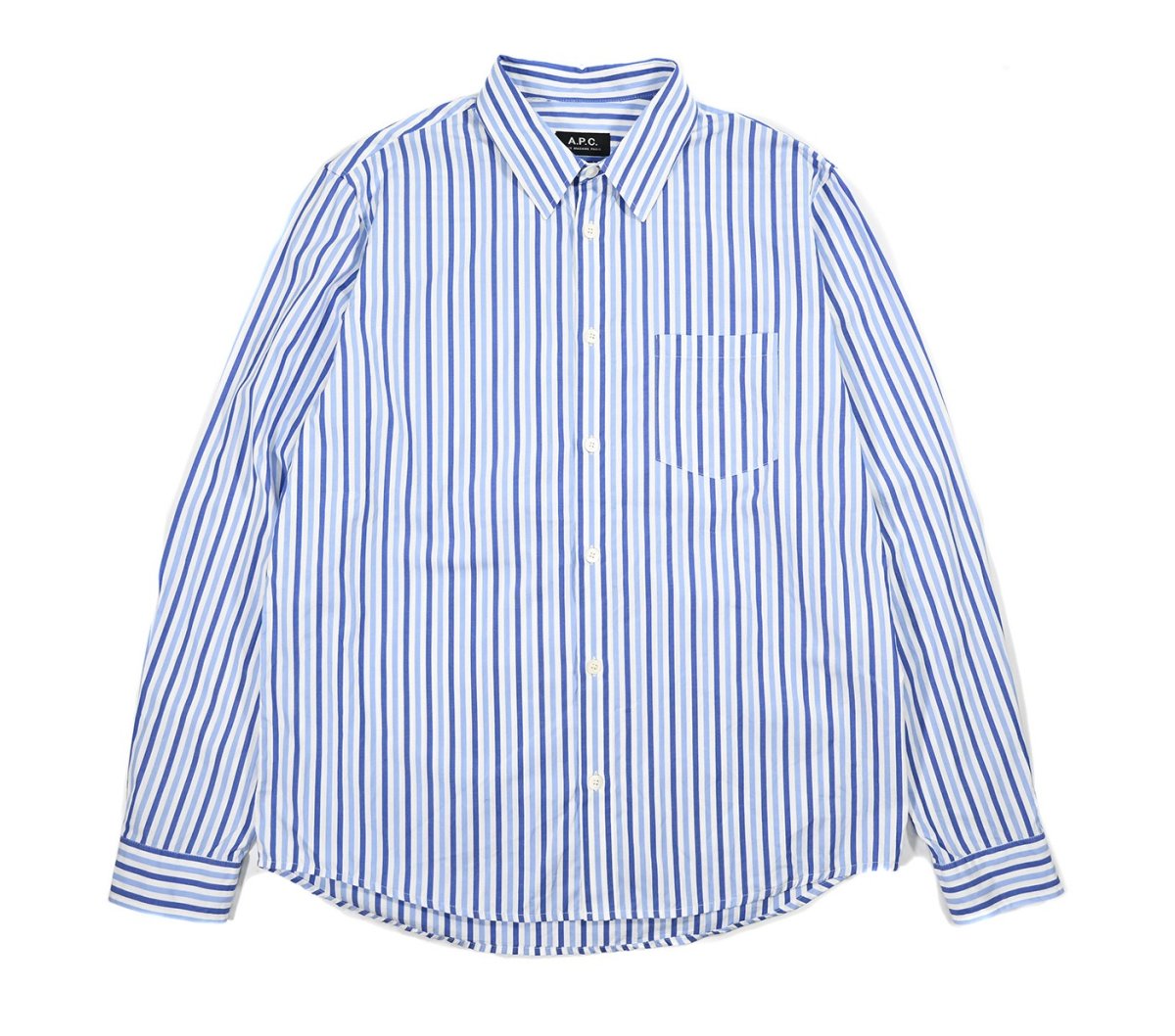 画像1: Used A.P.C. Stripe Shirt (1)