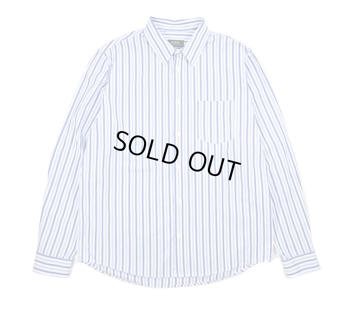 画像1: Used A.P.C. Stripe Shirt (1)