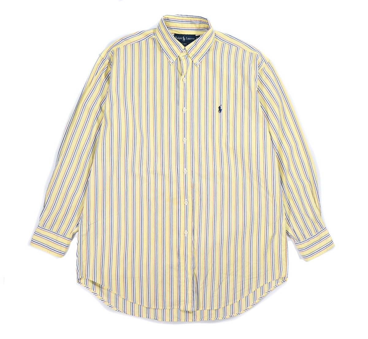 画像1: Used Ralph Lauren Stripe B/D Shirt "Blake" (1)