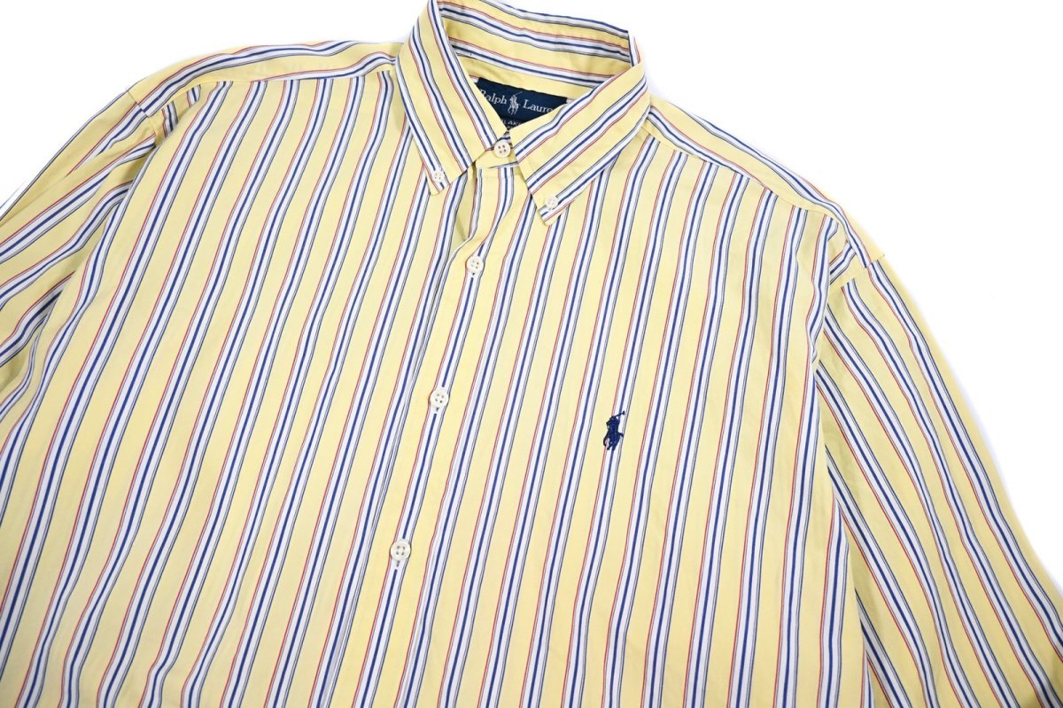 画像2: Used Ralph Lauren Stripe B/D Shirt "Blake" (2)