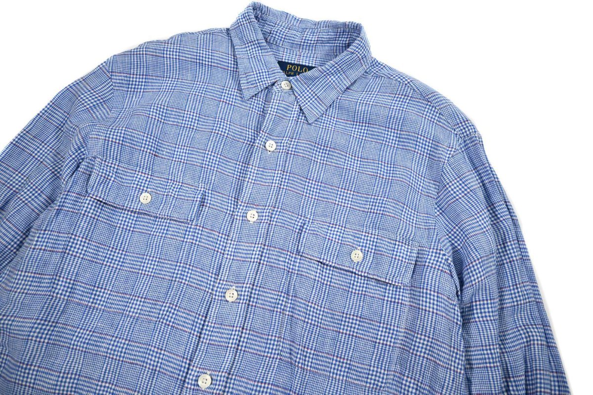 画像2: Used Polo Ralph Lauren Linen Shirt (2)