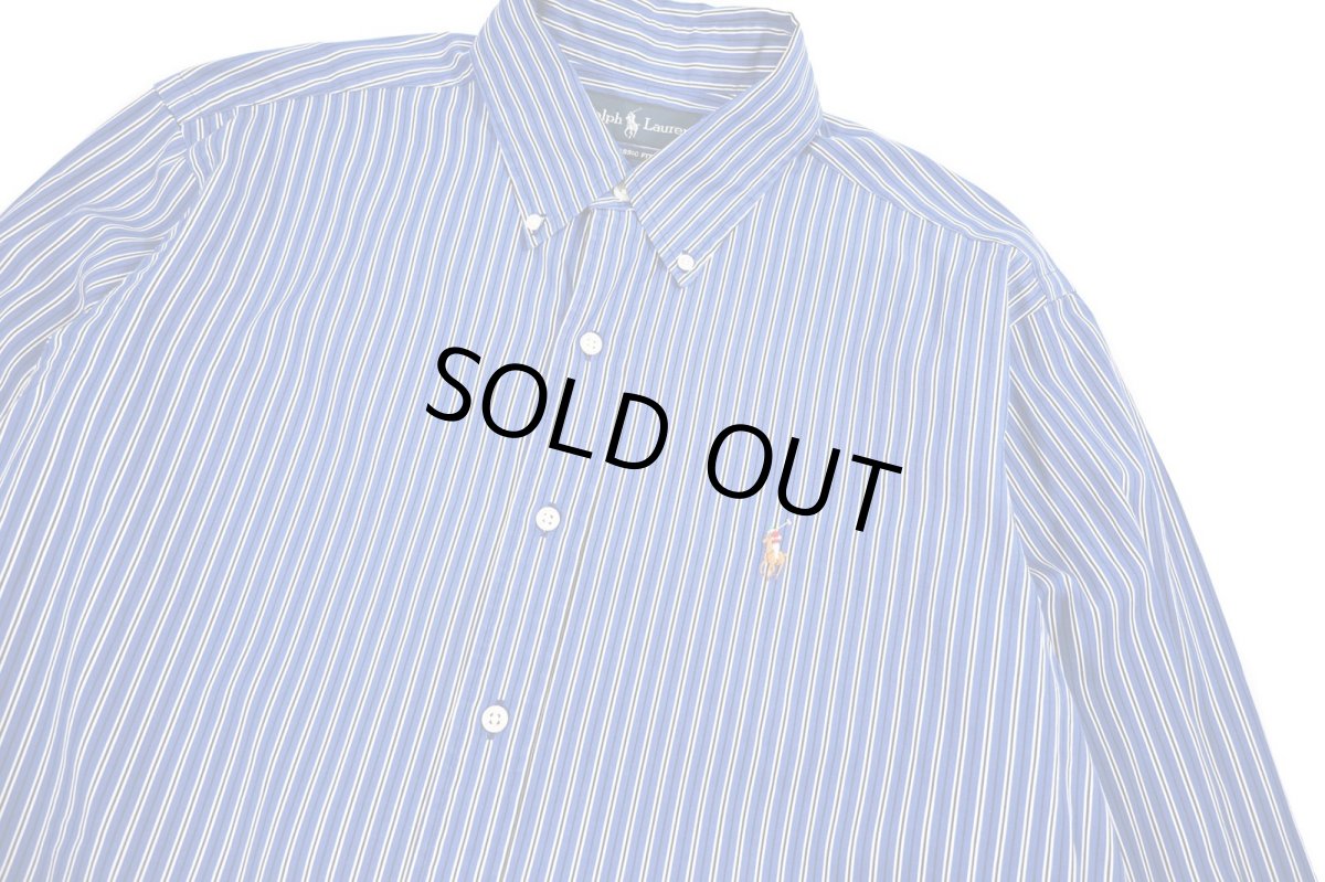 画像2: Used Ralph Lauren Stripe B/D Shirt "Classic Fit" (2)