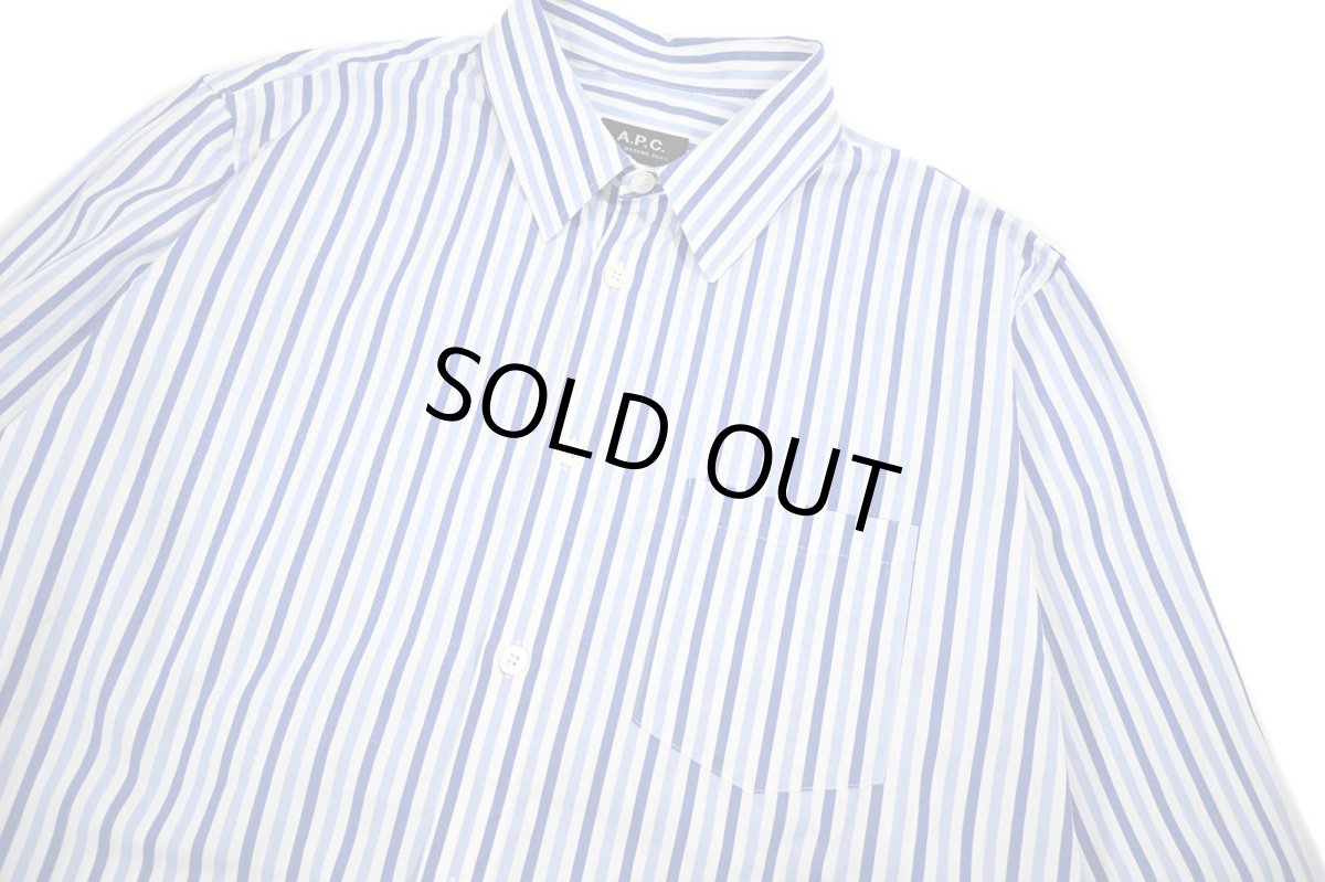 画像2: Used A.P.C. Stripe Shirt (2)