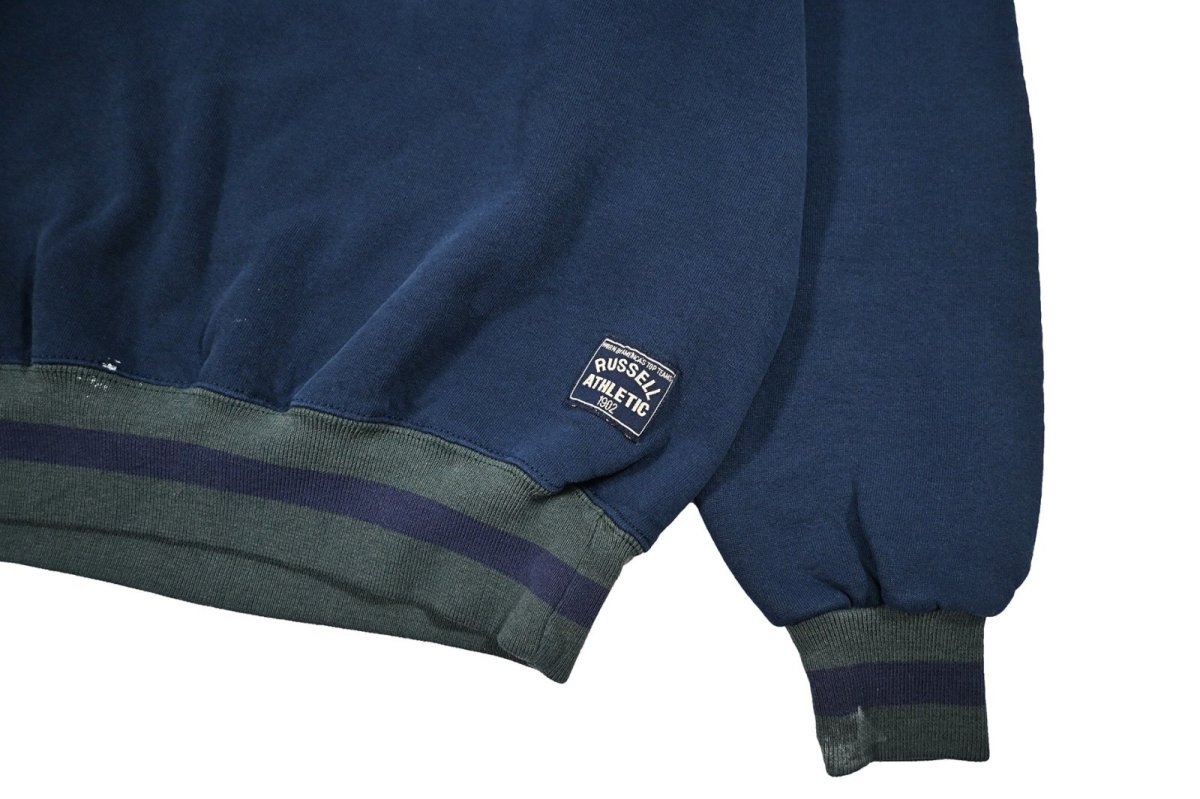 画像3: Used Russell Athletic Henley Neck Sweat Shirt made in USA (3)