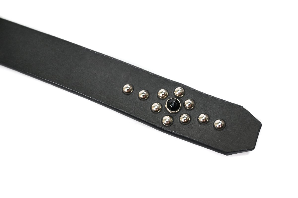 画像3: made in ASAKUSA Deadstock Leather Studs Narrow Belt (3)
