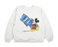 画像1: Used Hanes Disney Raglan Sleeve Print Sweat Shirt made in USA (1)
