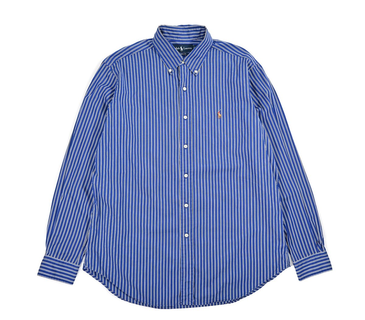画像1: Used Ralph Lauren Stripe B/D Shirt "Classic Fit" (1)