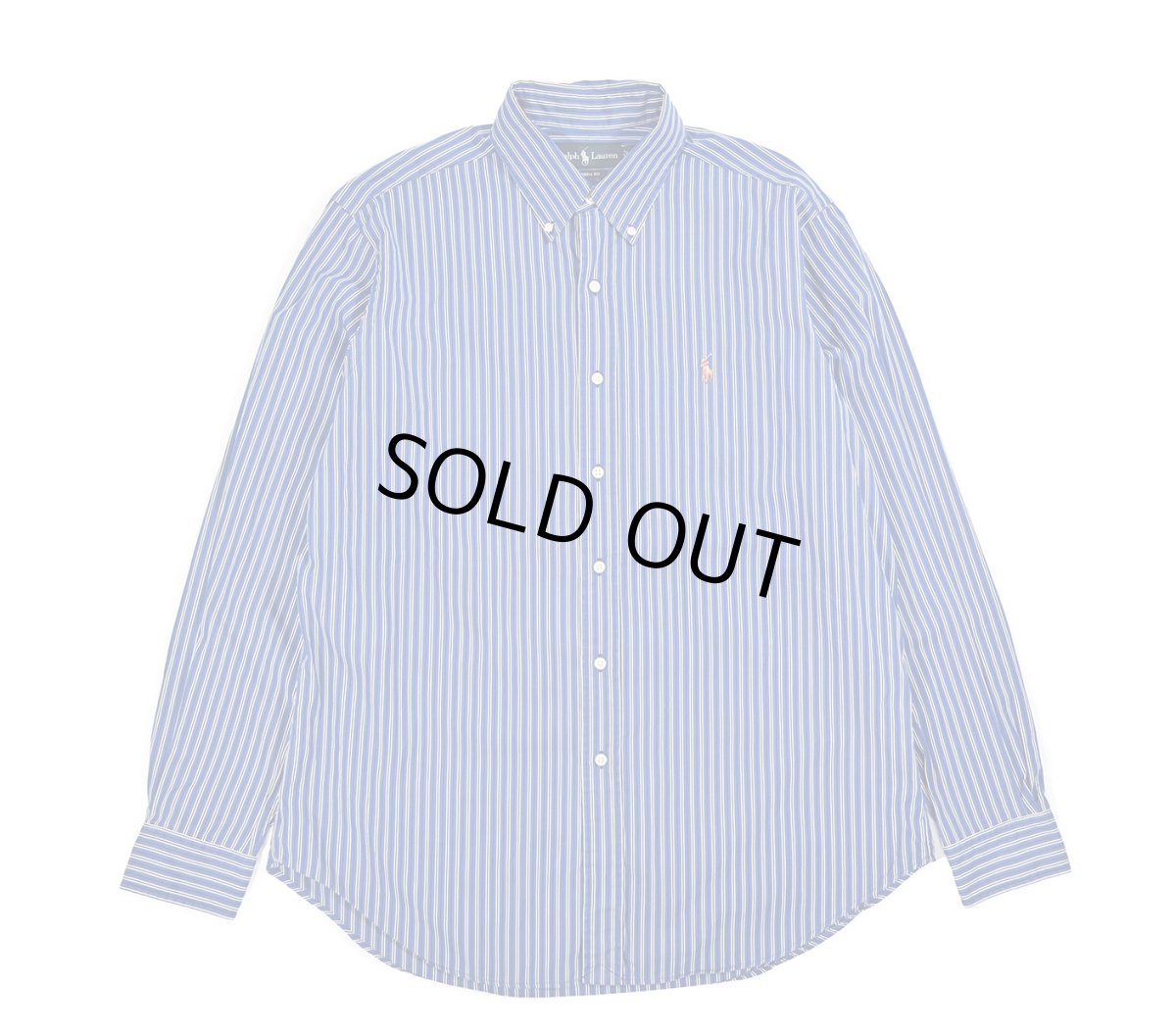 画像1: Used Ralph Lauren Stripe B/D Shirt "Classic Fit" (1)