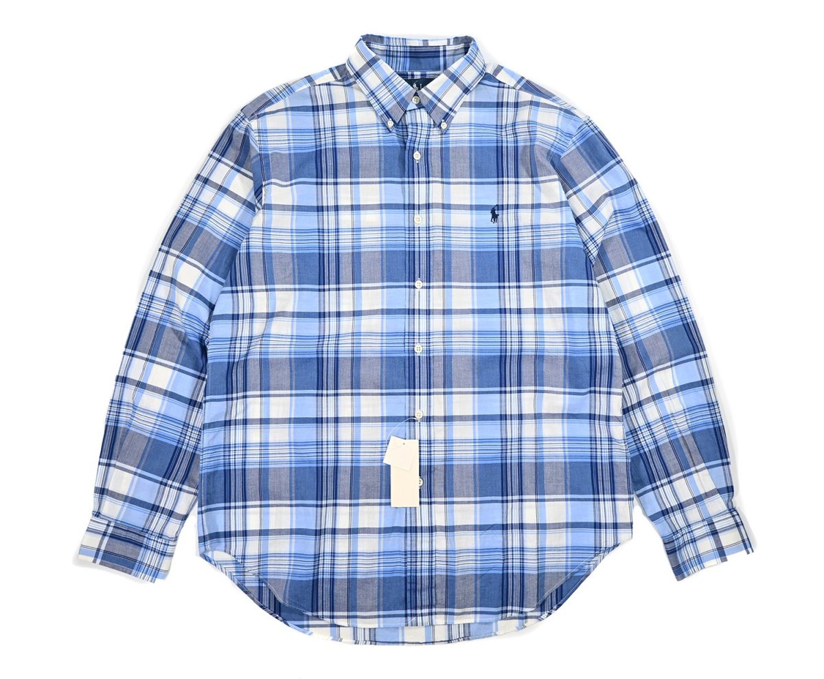 画像1: Deadstock Ralph Lauren Plaid Pattern B/D Shirt "Classic Fit" (1)