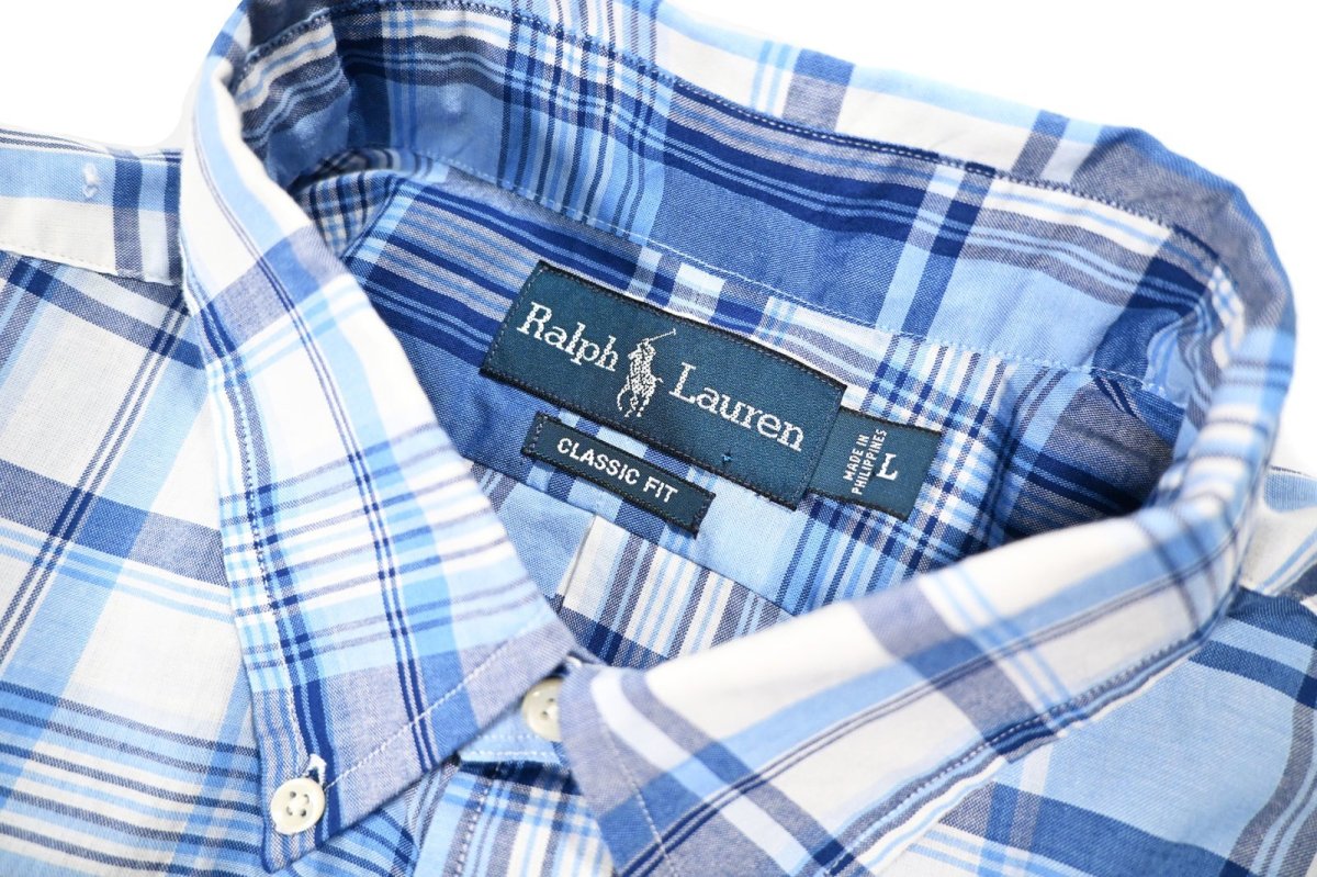 画像4: Deadstock Ralph Lauren Plaid Pattern B/D Shirt "Classic Fit" (4)