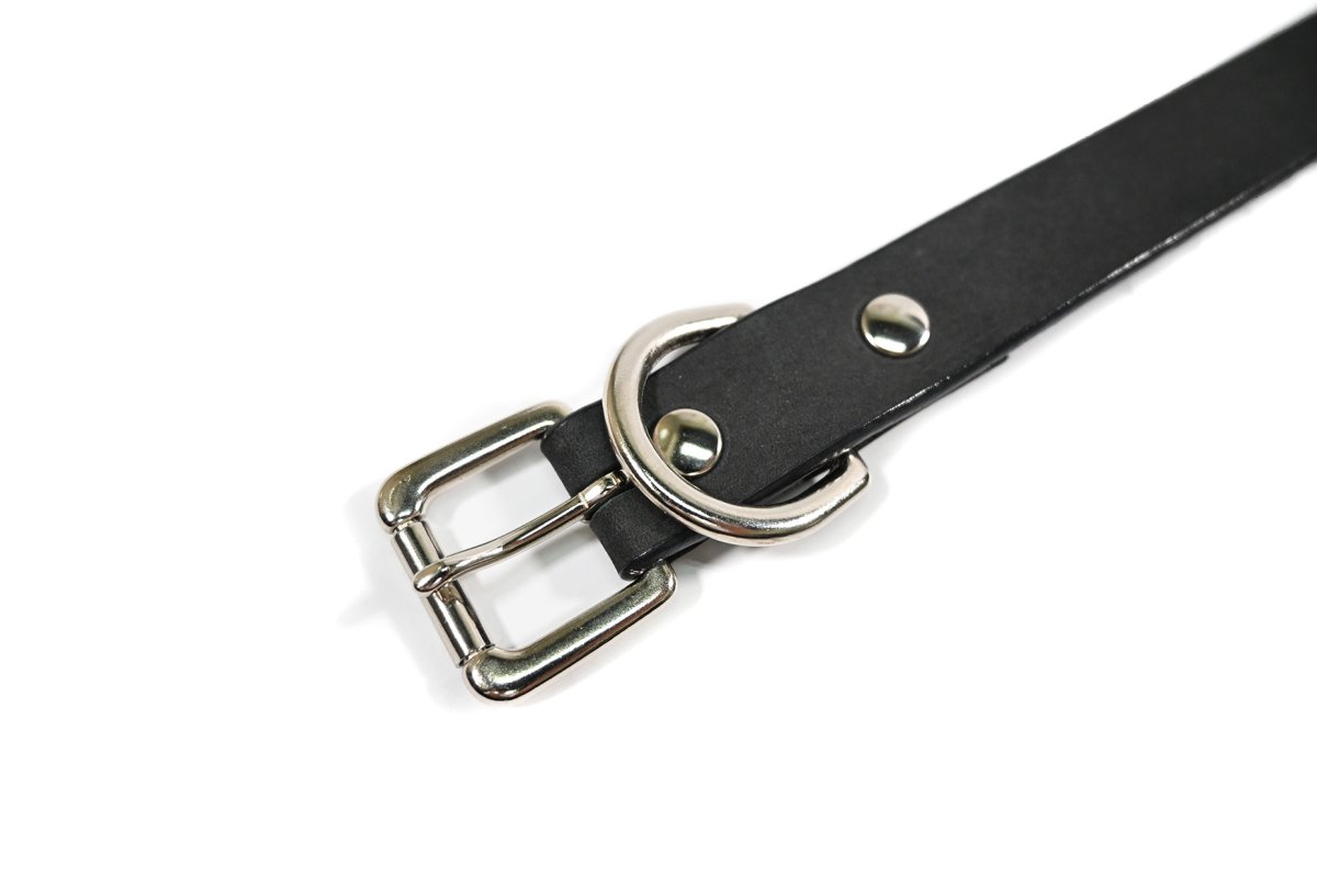 画像2: made in ASAKUSA Deadstock Leather Studs Narrow Belt (2)