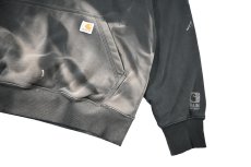 画像4: Used Carhartt Quarter Zip Sweat Hoodie Fade Black (4)
