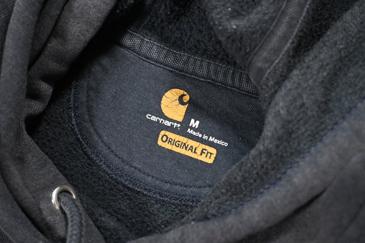 画像6: Used Carhartt Sweat Hoodie Fade Navy (6)