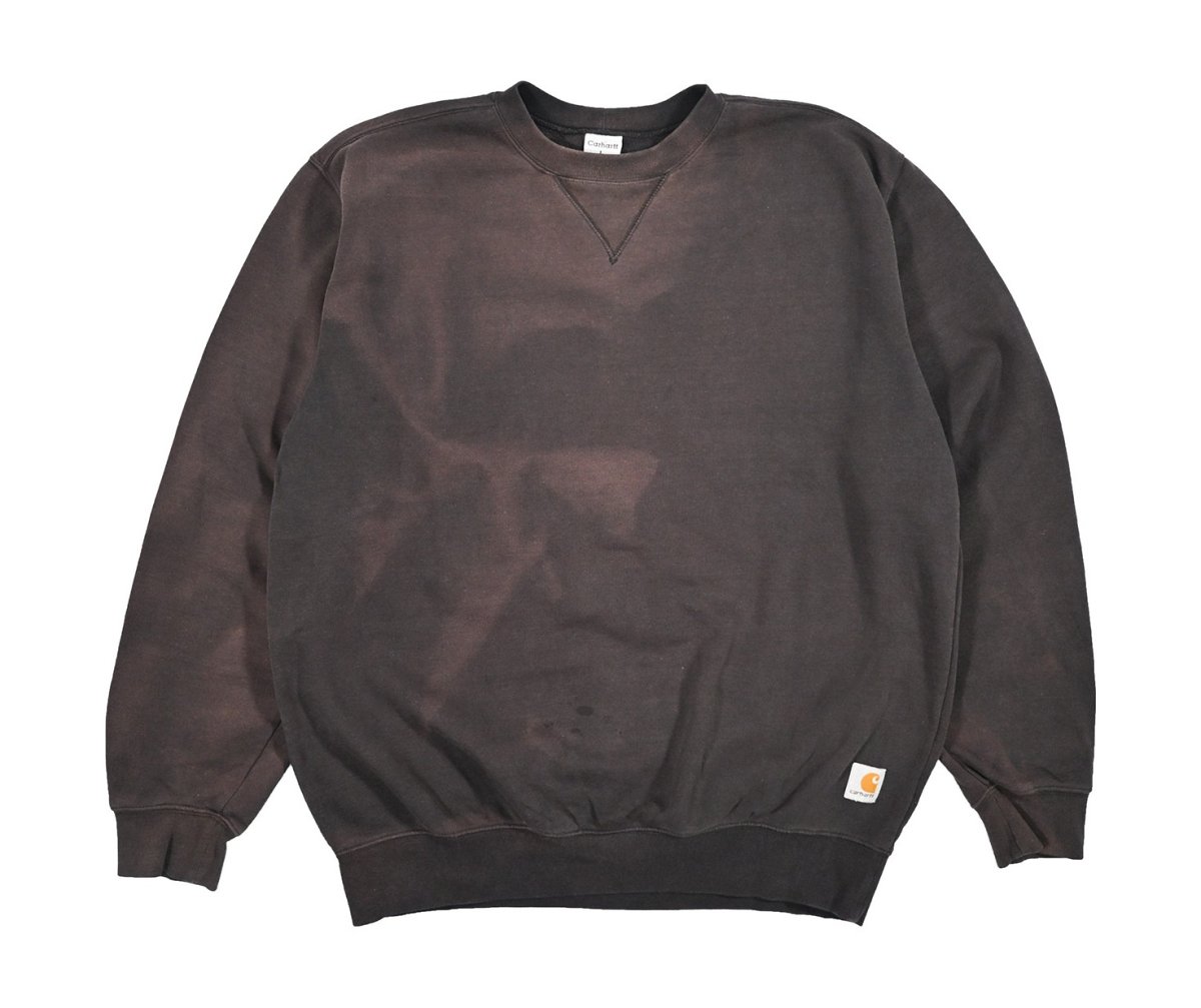 画像1: Used Carhartt Sweat Shirt Fade Black (1)