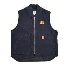 画像1: Used Carhartt Duck Vest Navy (1)
