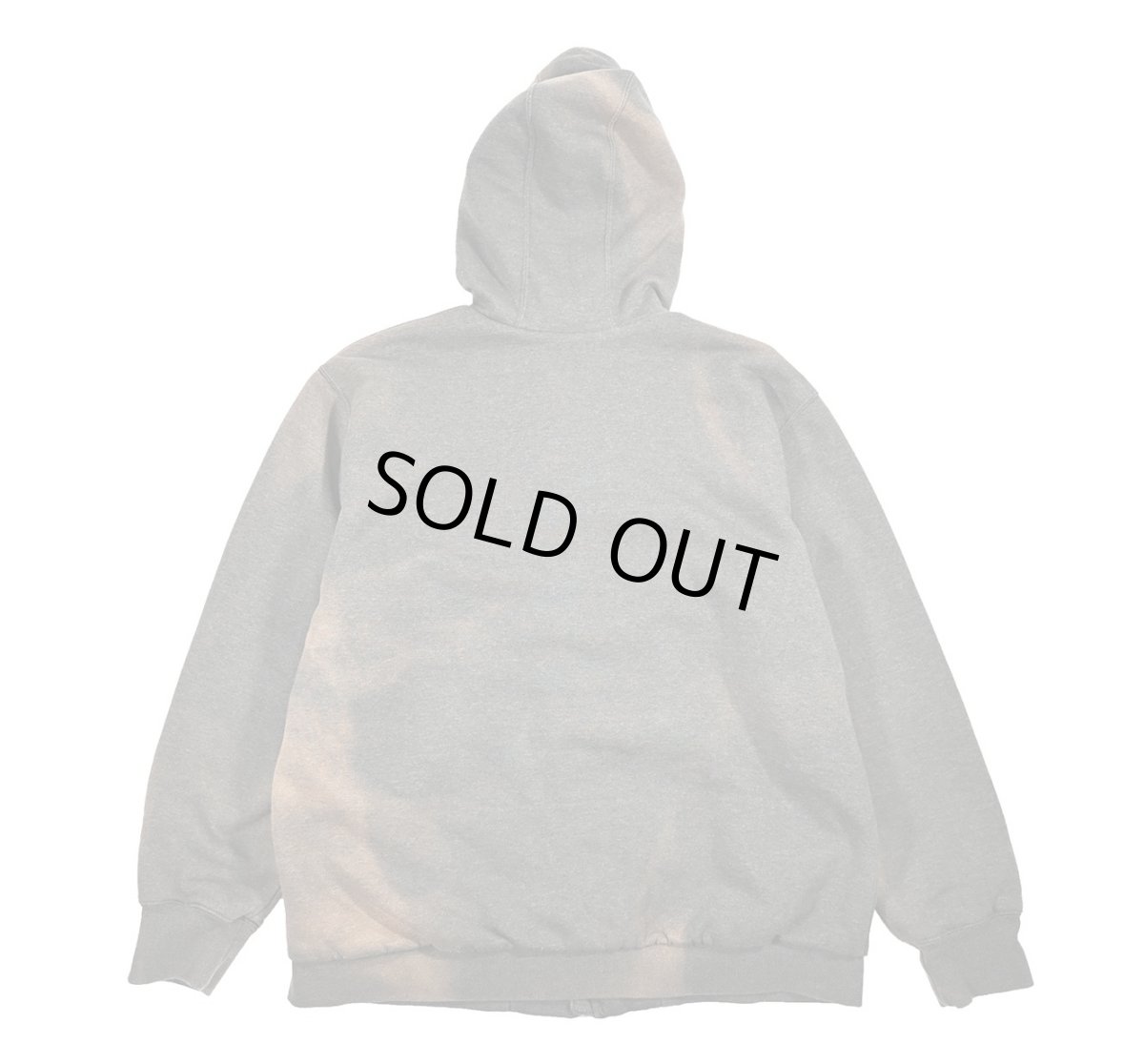 画像2: Used Carhartt Thermal Lined Zip Sweat Hoodie Fade Charcoal (2)