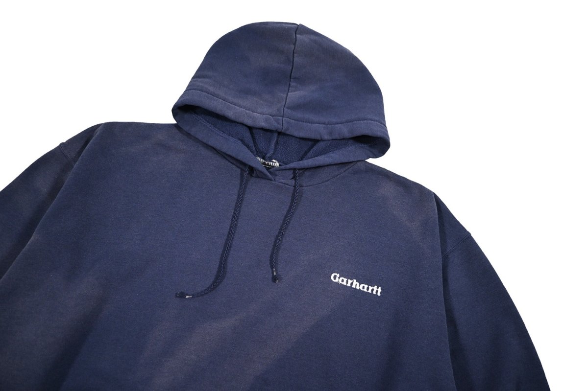 画像3: Used Carhartt Sweat Hoodie Fade Navy (3)
