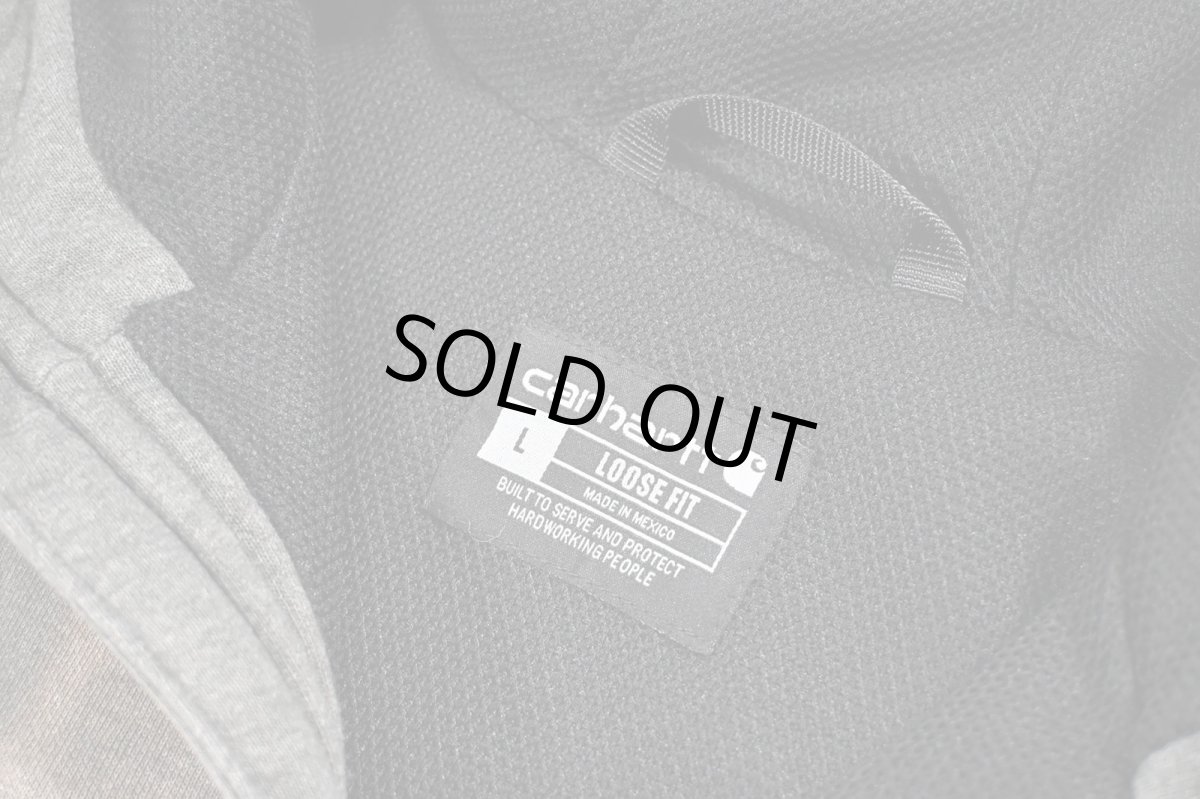 画像5: Used Carhartt Thermal Lined Zip Sweat Hoodie Fade Charcoal (5)