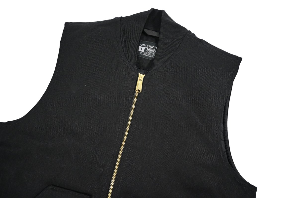画像3: Used Carhartt Duck Vest Black (3)