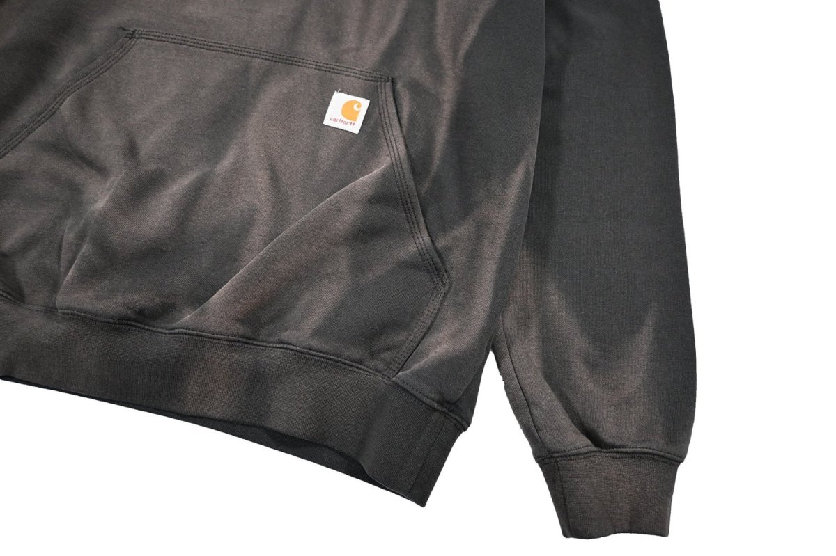 画像4: Used Carhartt Sweat Hoodie Fade Black (4)