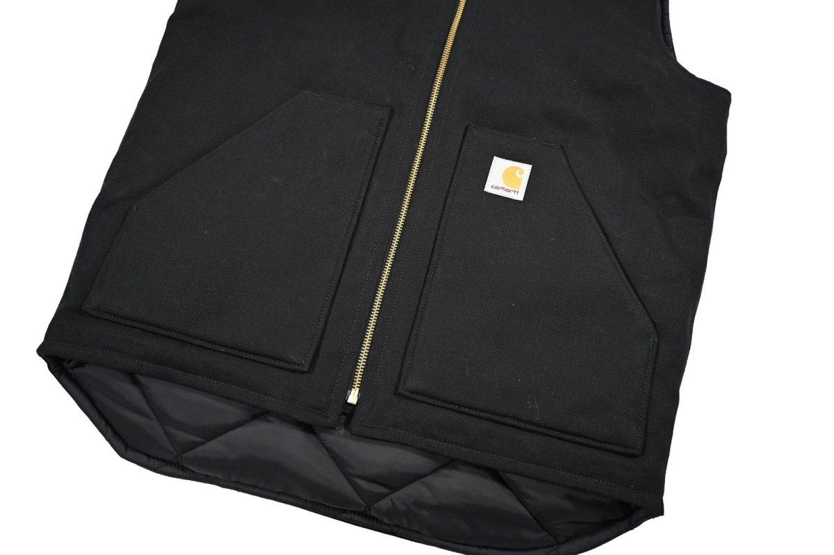 画像4: Used Carhartt Duck Vest Black (4)