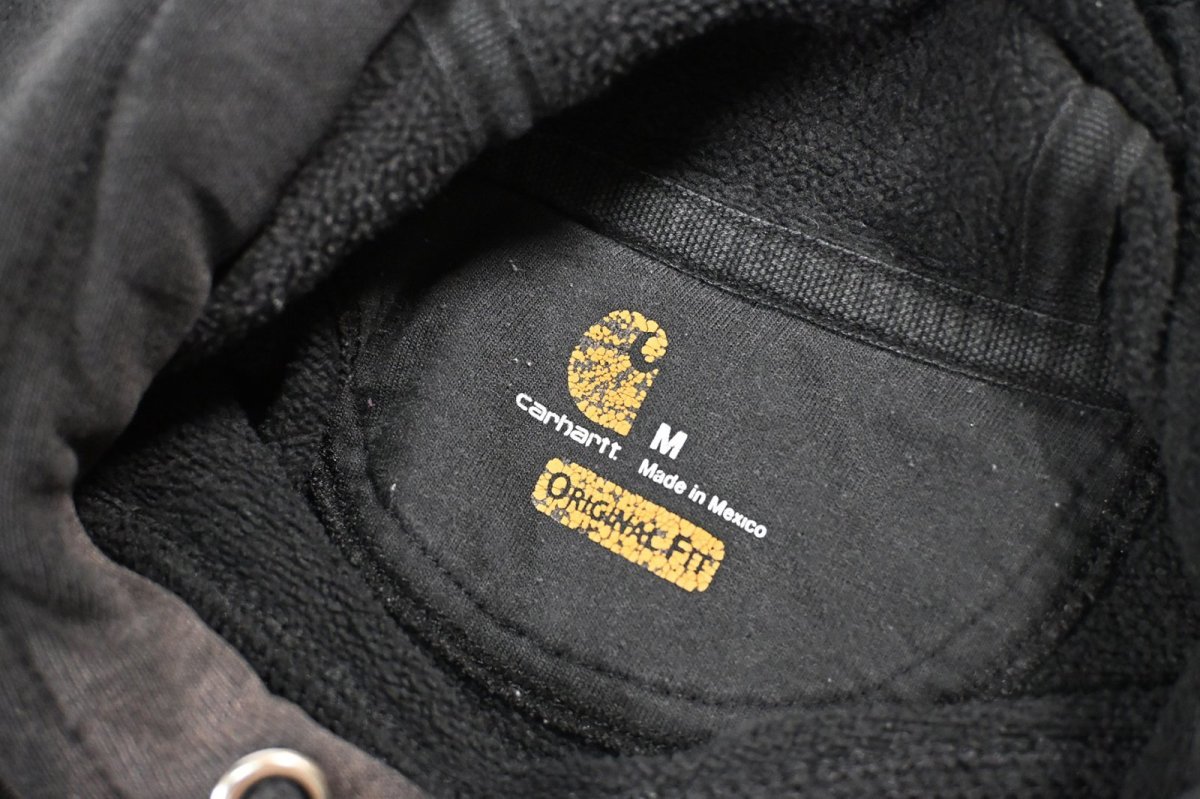 画像5: Used Carhartt Sweat Hoodie Fade Black (5)