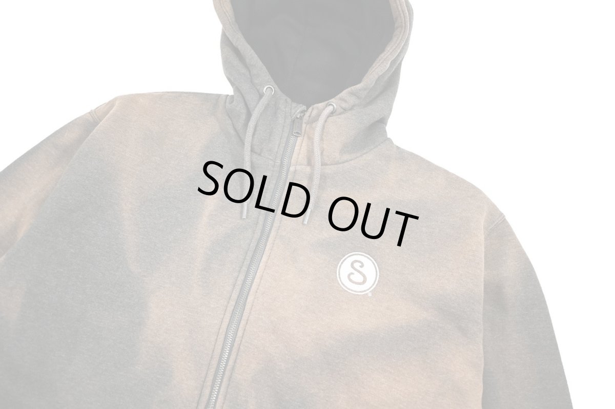 画像3: Used Carhartt Thermal Lined Zip Sweat Hoodie Fade Charcoal (3)