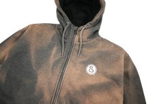 画像3: Used Carhartt Thermal Lined Zip Sweat Hoodie Fade Charcoal (3)