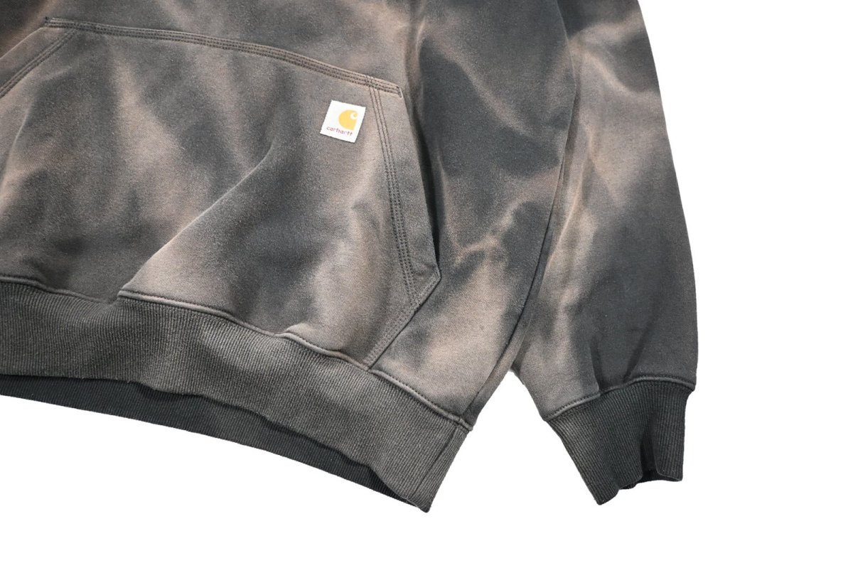 画像4: Used Carhartt Sweat Hoodie Fade Black (4)